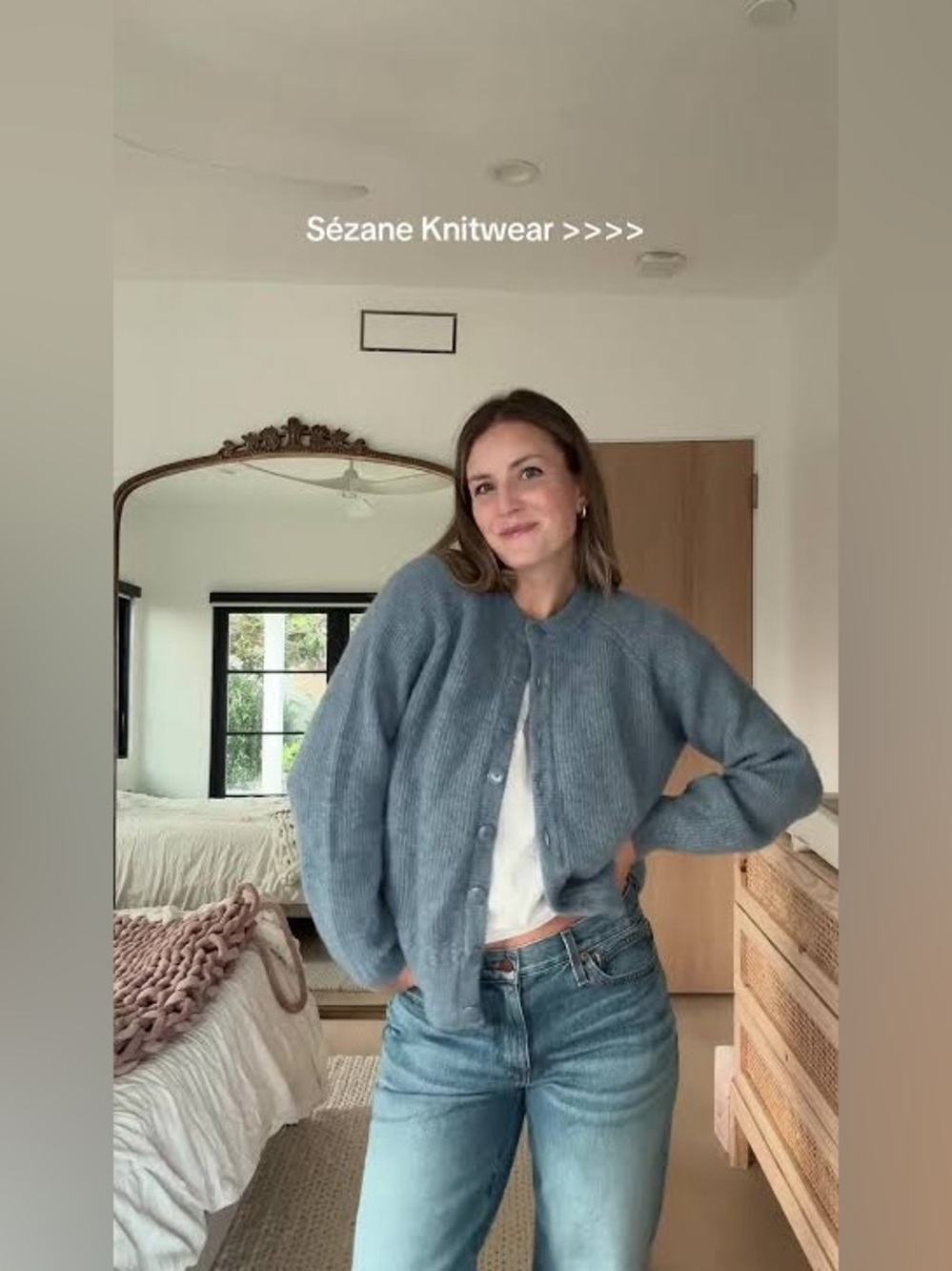 Sézane Othello Cardigan in Ice Blue | XXXL - Picture 11 of 16